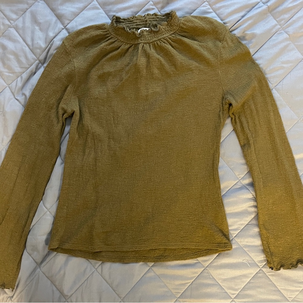 Madewell Texture & Thread Ruffled Mock Turtleneck - Picture 5 of 5